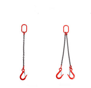 Sangle en acier à câble métallique, <span class=keywords><strong>double</strong></span> crochet, quatre crochets, anneau de levage, grue de levage, acier allié de qualité G80 - Product Image 5