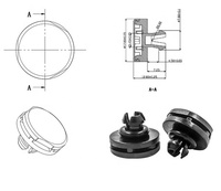 Bouchons de reniflard respirants Ip68 étanches et ventilés en plastique de protection Ecu Snap In Air Vent Valve Plug