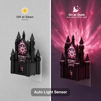 Veilleuse LED LOHAS RGB en forme de château d'église, à changement de couleur, avec lentille diamant, à brancher sur prise murale, décorative 3D pour chambre et salon
