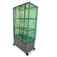 Support de croissance carré en plastique pour plantes, cage à tomates, treillis pour légumes grimpants, avec roues, pots de fleurs, jardinières, pour jardin domestique, durable