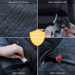 Fundas para Asientos Traseros de Coche para Perros, Tipo Hamaca, con Compartimentos Separados, Accesorios - Product Image 4