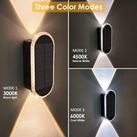 Lampe LED Solaire Extérieure pour Clôture et Mur 3000/4000/6000K 3 Modes Étanche IP65 Économe en Énergie avec Détecteur de Mouvement à Distance pour Jardin