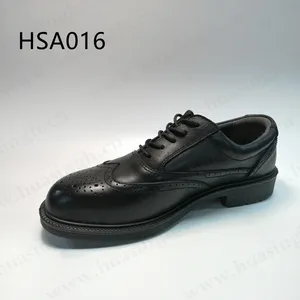 YWQ, Giày Công Sở Đế Bằng Da Bò Tự Nhiên Phong Cách Wingtip Giày Bảo Hộ Quản Lý Công Nghiệp Chống Đâm Thủng HSA016