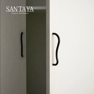 Santaya <strong>Matte</strong> <strong>Black</strong> Brass Handles Kitchen Cabinet Pulls Bedroom Wardrobe Drawer <strong>Knobs</strong> Furniture Handle - Product Image 6