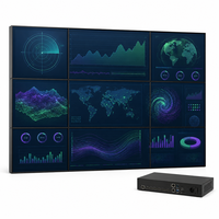 Mur vidéo LCD IPS 55 pouces avec cadre de 1,8 mm, contrôleur de matrice d'affichage, luminosité 500 cd/m², garantie 2 ans pour salle de contrôle