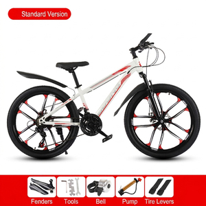 Vélo de montagne à cadre en acier de 26 pouces, 27 vitesses, frein à disque hydraulique, suspension intégrale, vélo de montagne tout-terrain - Product Image 4