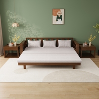 Ensemble de canapé-lit modulaire Santafy en bois de caoutchouc moderne avec rangement, massage rotatif, écologique, en forme de L, pour la maison, le bureau, l'école, le parc