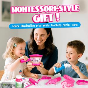 EPT Vente en gros 24 pièces Ensemble de jouets de dentiste en plastique Jeux de rôle Jouets pour enfants d'âge préscolaire Jouets éducatifs Ensemble médical de docteur - Product Image 2
