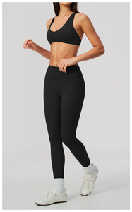 Women Blue Striped Casual Sporty 2 Piece Set Sleeveless Halter Short Full <b>Leggings</b> Breathable Knitted Polyester Spring/Summer - Product Image 6