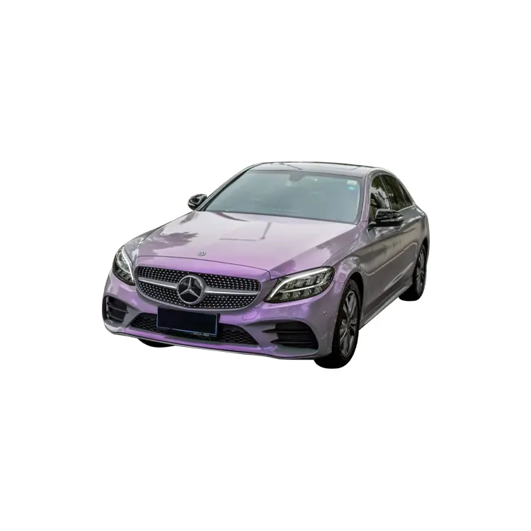 Film vinyle double couleur brillant magique rêveur violet gris pour voiture Autocollants pour voiture sans bulles pour véhicule Taille: 1.52*18m