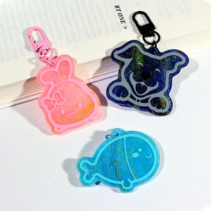 Double-Sided HD UV Printed Holographic <strong>Acrylic</strong> Keychains Cute Cartoon Anime Commemorative Plastic Pet Character Keychains - Product Image 4