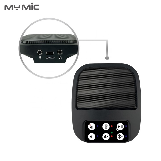 MY Mic RCU03 Desktop Conference USB BT 360-degree Pickup Mic Wireless Microphones Wireless Speakers for Online Zoom Meeting