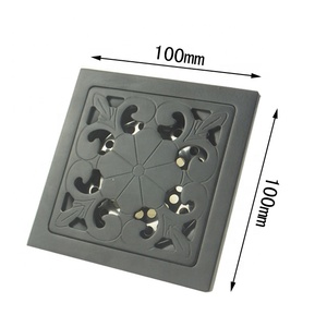 Drenaje de piso de baño de estilo <span class=keywords><strong>industrial</strong></span> Diseño rectangular de 4 pulgadas de acero inoxidable lacado negro para uso en bañera o Hotel - Product Image 5