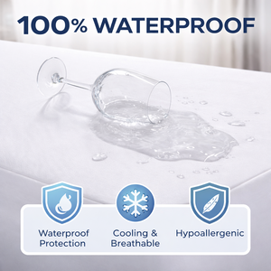 Protège-matelas OEKO-TEX BSCI 100% TENCEL imperméable, rafraîchissant et respirant, avec poches profondes, livraison rapide - Product Image 3