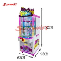 Máquina de Juego de Premios con Bolas Giratorias Operada con Monedas, Dispensadora de Snacks y Regalos