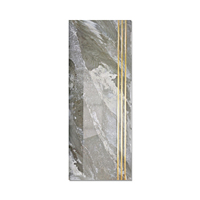 Carreaux de sol en porcelaine effet marbre poli blanc, gris et or brillant pour escaliers, 470x1200mm, de la marque Kewent Tile Company