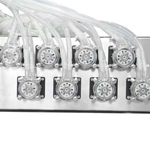 Pompe péristaltique semi-automatique à 8 buses pour le remplissage de liqueurs, miel, lait, huiles comestibles, parfums, eau minérale et boissons - Product Image 2