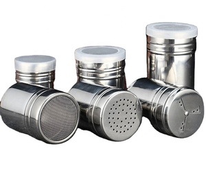 Stainless Steel Spice <b>Shaker</b> Seasoning Containers Stainless Steel Dredge <b>Salt</b>/Sugar/Spice/Pepper <b>Shaker</b> With Rotating Cover - Product Image 1