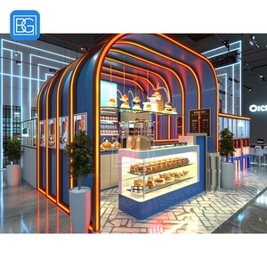 Mostrador de Exhibición para Cafetería, Vitrina para Pasteles, Mueble de Madera y Vidrio para Exhibición de Postres - Product Image 4