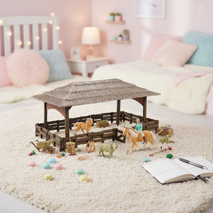 Juego de simulación de plástico para niños, juguete de granja de animales diy - Product Image 3