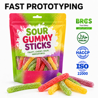 Bonbons gélifiés doux et sucrés en vrac, saveurs variées, enrobés d'un goût acidulé, personnalisables, OEM, ODM, fabricant, producteur, Halal
