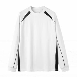 330 GSM Heavyweight Raglan <b>Long</b> <b>Sleeve</b> T-<b>Shirt</b> <b>Men</b> 100% Combed Cotton Contrast Color Splice Tee Streetwear - Product Image 2