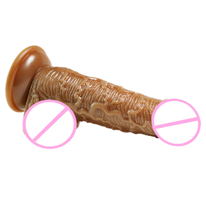 Juguetes Sexuales Premium para Adultos, Dildo Realista de Silicona Suave de Doble Capa, Gran Ventosa, Silicona Líquida Impermeable, Color Carne Marrón - Product Image 5