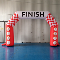 Arche gonflable d'arrivée en tissu Oxford pour événements sportifs en plein air, course, publicité, marathon, décoration commerciale