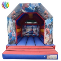Château gonflable à thème de super-héros de qualité commerciale, château gonflable Spiderman, trampoline gonflable, trampoline rebondissant