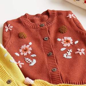 Otoño Niños Niñas Cárdigans de punto Suéter Abrigos Niñas Suéteres estampados Cárdigans <span class=keywords><strong>Wow</strong></span> Abrigos Otoño - Product Image 4