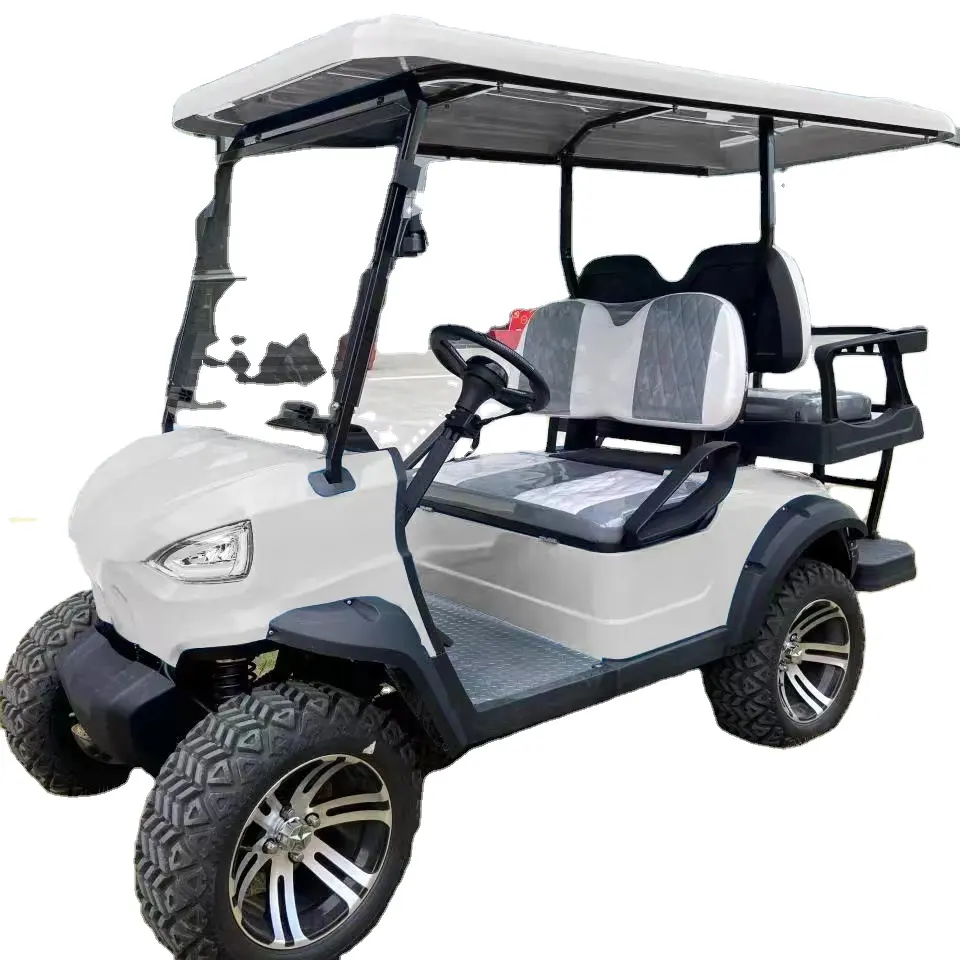 Bir anahtar başlangıç golf arabası dört tekerlekli disk fren fonksiyonu golf araba medya oynatıcı ile bağlantı cep telefonu