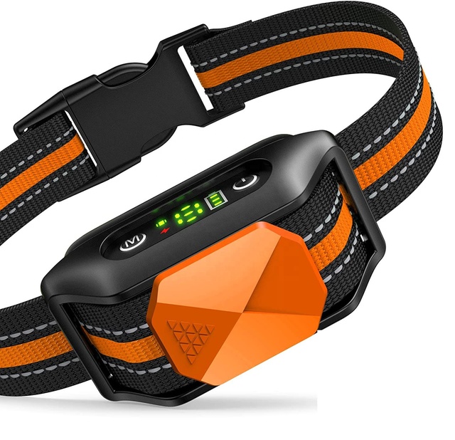 Wholesale LOGO Customized Dog Anti Barking Device with Warning Shock Vibration Beeper Bark Collar for Dogs