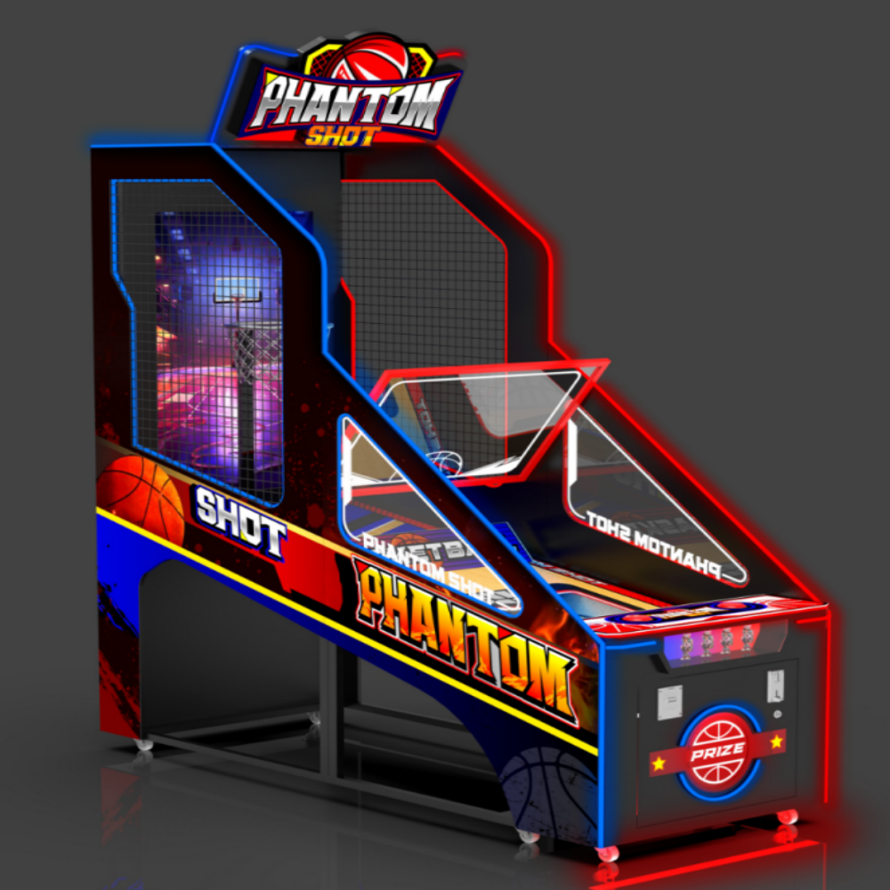 Phantom Basketball Shot LED Arcade Basketball Shooting Coin Operated Street Sports Basketball Ticket Game Machine