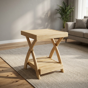 Mesa de Comedor Plegable Moderna y Ligera con Estructura de Bambú, Taburete de Madera para Apartamento, Entrada, Hotel, Oficina, Hospital, Uso en Exteriores, Impermeable - Product Image 1