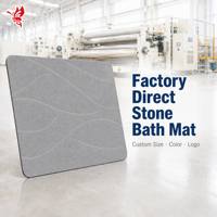 Tapis de bain en pierre de diatomite écologique personnalisé, antidérapant, super absorbant, séchage rapide, pour la maison, l'hôtel, la salle de bain, la baignoire