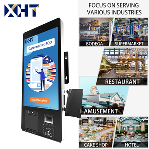 Caisse enregistreuse tactile en libre-service murale de 23,8 pouces avec Windows 10, imprimante/scanner intégré, reconnaissance faciale, processeur Intel Core - Product Image 1