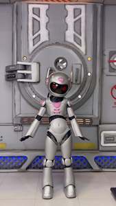 Belle dames danse Robot Costume étoile beauté reine mascotte costume avec exposition échauffement accessoires spéciaux - Product Image 6