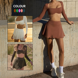 2023 sujetadores deportivos para mujer <span class=keywords><strong>de</strong></span> alta resistencia a prueba <span class=keywords><strong>de</strong></span> golpes <span class=keywords><strong>de</strong></span> manga larga diseño Sexy para correr gimnasio ejercicio Fitness saltar <span class=keywords><strong>cuerda</strong></span> Yoga-Nuevo - Product Image 5