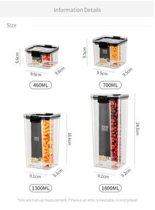 Hot Selling Products 2024 Clear Plastic Dry Food Storage <b>Containers</b> Ideal for Sugar <b>Flour</b> Baking Supplies - Product Image 2