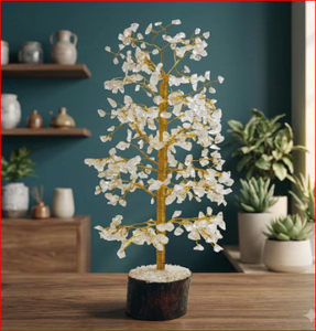 Árbol de la Fortuna de Cuarzo Transparente, Artesanía en Alambre con Piedras Preciosas, Bonsái de Cristal Hecho a Mano, Decoración para el Hogar, Regalo de Boda - Product Image 5