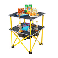 Table pliante légère et portable Dipper Camping avec filet de rangement en maille