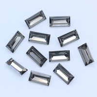Pierres précieuses en vrac de forme irrégulière à fond pointu rectangulaire colorées en gros, pierres en verre cristallin électroplaqué 3D pour téléphone DIY