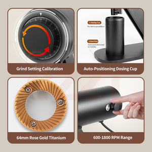 Moulin à café électrique à meules plates de 64 mm avec revêtement en titane 110V 220V, vitesse réglable, <span class=keywords><strong>pour</strong></span> usage commercial et domestique - Product Image 5