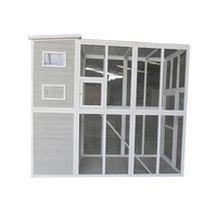 Grande maison pour chat en bois, pièces, grande zone de couchage, maison de jeu