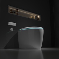 Toilettes électriques intelligentes WC Bidet Fonction de lavage féminin Conception d'oeuf allongé Chauffage du siège Télécommande au sol pour salle de bain