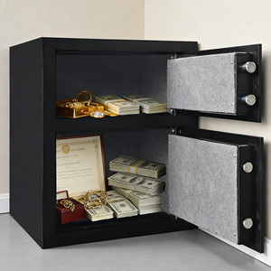 Caja Fuerte <span class=keywords><strong>de</strong></span> Seguridad <span class=keywords><strong>de</strong></span> Doble Puerta con Certificación CE, 100 kg, Negra, Resistente, con Tamaño Personalizado Disponible, Venta Directa <span class=keywords><strong>de</strong></span> Fábrica - Product Image 1