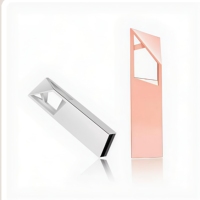 Nouveau produit clé USB Mini clé USB en métal 3.0 64GB impression personnalisée haute vitesse évider conception autocollant de mémoire Portable