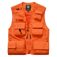Gilet de pêcheur de pêche à la mouche de chasse en plein air avec gilet de journaliste de photographie de voyage multi-poches