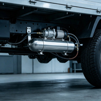 Tangki Udara Aluminium Seamless 1 Galon 200PSI Multi Port NPT untuk Suspensi Udara Truk, Kompresor Udara, dan Kit Klakson Kereta