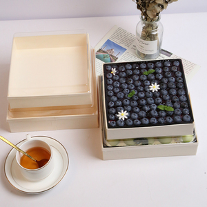 Hình chữ nhật vuông hộp thực phẩm Hot Bán gỗ bao bì Burger bánh khay với nắp degardable container thực phẩm - Product Image 6